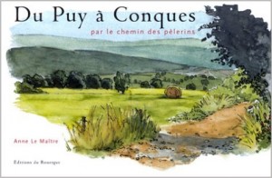aquarelle Anne Du Puy à Conques    